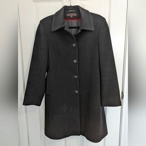 Anne Klein Black Wool/Cashmere Coat